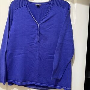 Eddie Bauer Women's V-Neck Sweater in Royal Purple/Blue